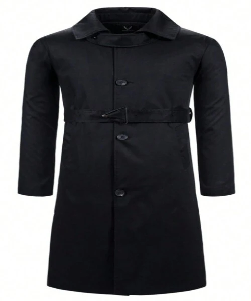 Men's Long Single-Breasted Trench Coat in Classic Style 1