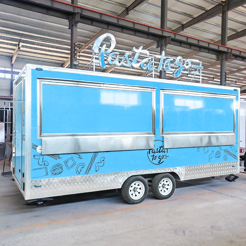 Construction Restroom Trailers Square Food Trailer 4000*2000*2350mmsupplier 4