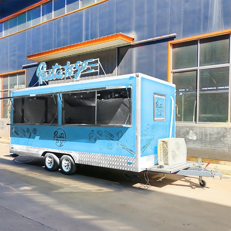 Construction Restroom Trailers Square Food Trailer 4000*2000*2350mmsupplier 3