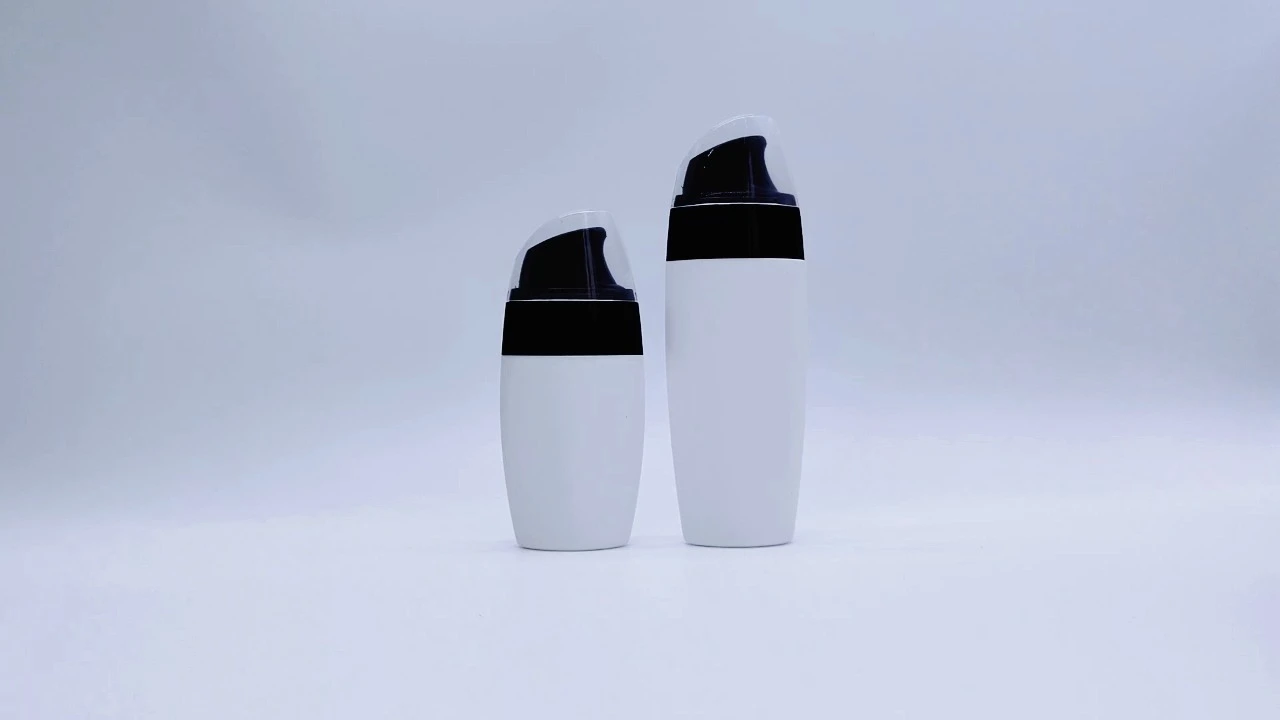 Glamorosas botellas de loción de PE blanco de 35 ml/50 ml. 1