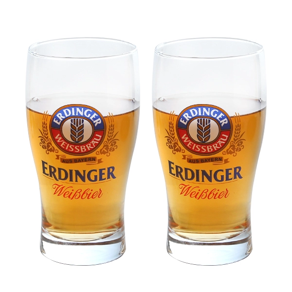 560ml Cooler Glass Beer Mug Glass Προσαρμοσμένη τυπωμένη γερμανική κούπα μπύρας Διαφανές Lime Μοντέρνο Γυάλινο Κύπελλο 1
