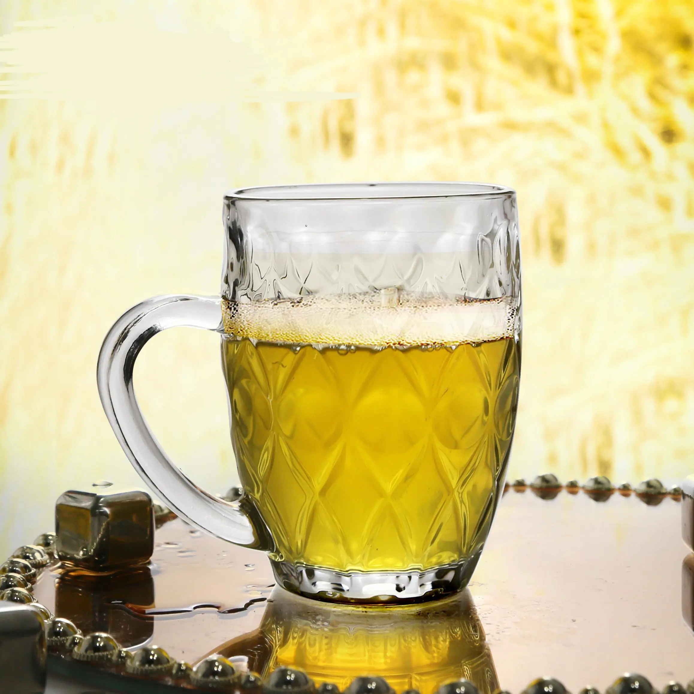Grande logotipo personalizado artesanato copo de cerveja canecas de cerveja copo de cerveja por atacado com alça 1