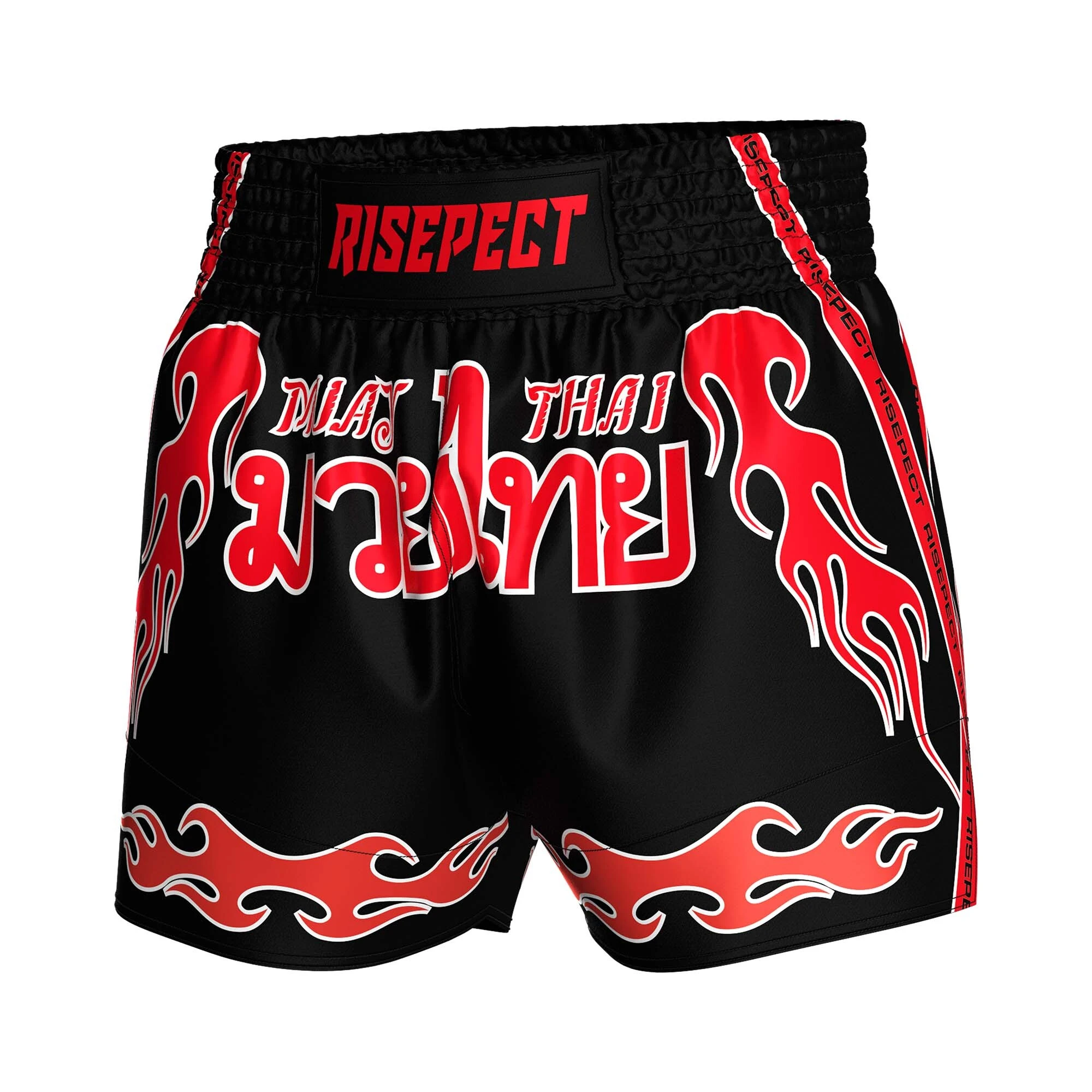 Rise Fire Cloud Muay Thai Shorts Black MMA 1