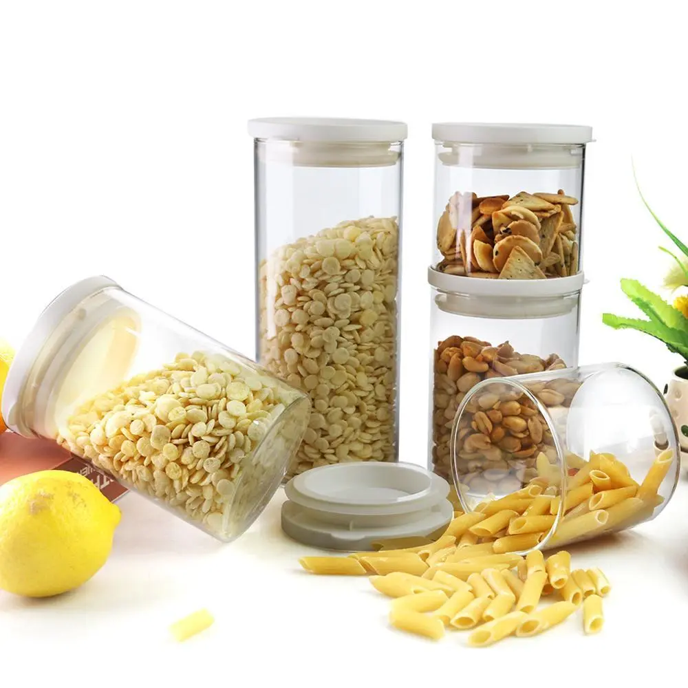 Glass Airtight Food Storage Jars Sets na may Airtight Locking Clamp Lids Wide Mouth Jars Canisters Set 1
