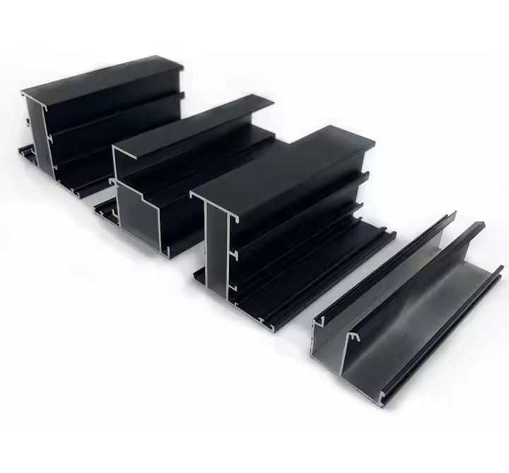 Porta in alluminio e finestre 6063-T6 6005A-T5 verniciate a polvere bianca e nera 2