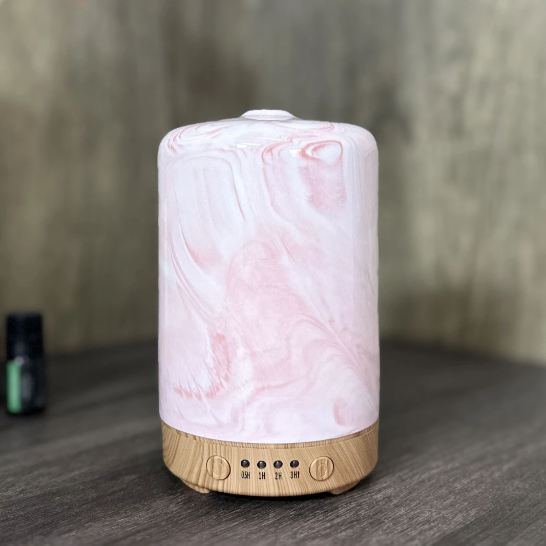 Light wooden Ceramic electric Aromatherapy stone ultrasonic essential oil diffuser WC3222 1