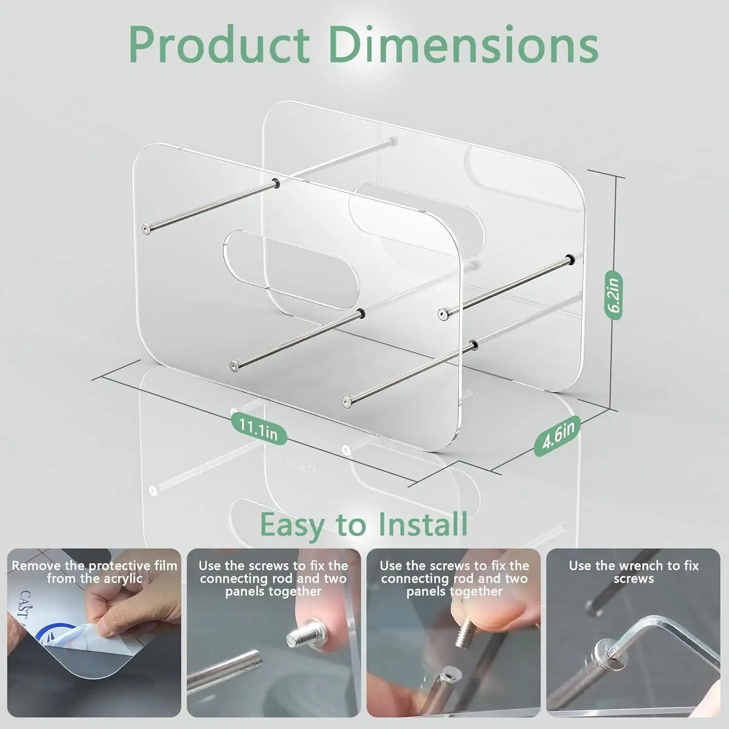 Acrylic Magazine Rack Storage Organizer Holder by HQ ACRYLIC 5