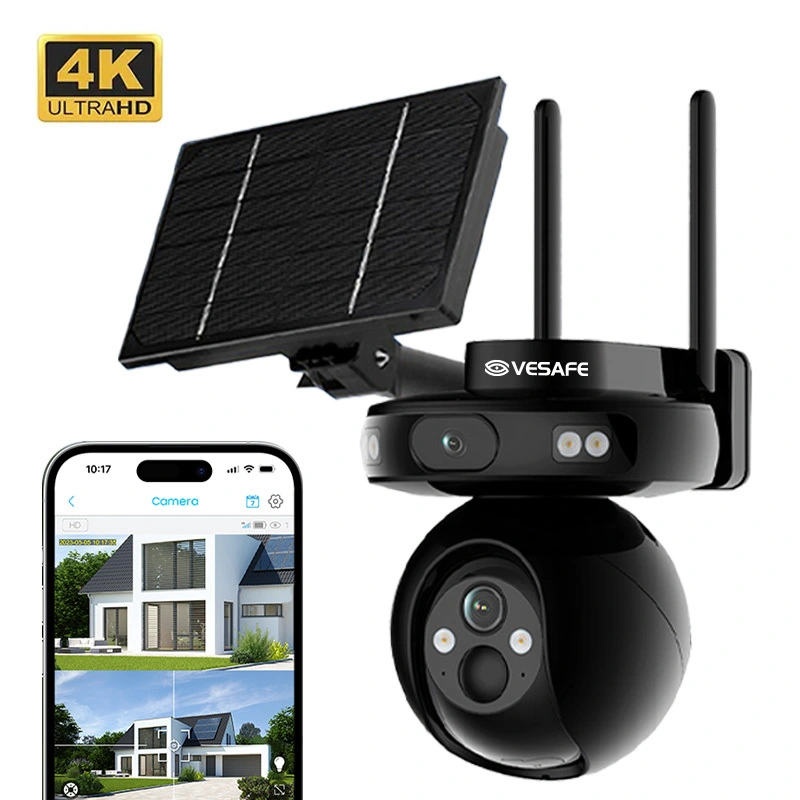 Outdoor Ip66 Ubox 4k 8mp HD Solar Security Cctv Camera 1