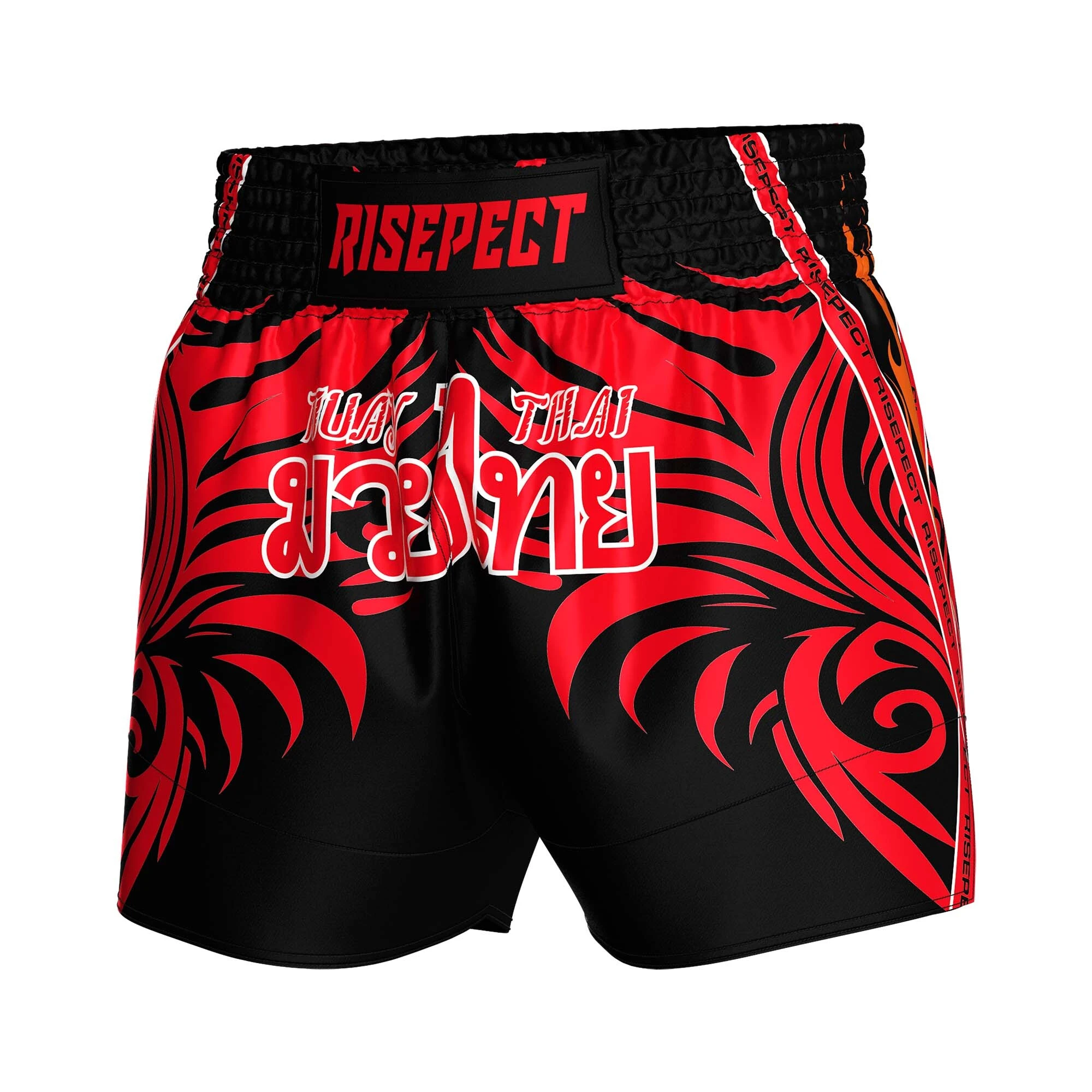 Rise Fire Wings Muay Thai Shorts Black MMA 1