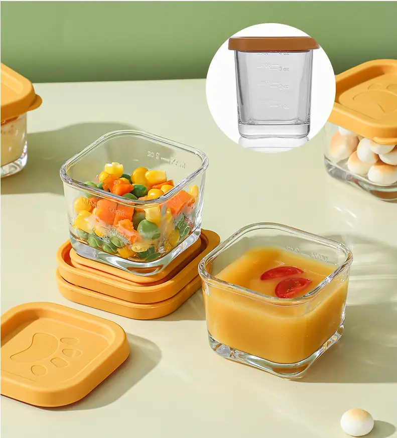 Crystal Houseware Glass Containers with Lids Soda Lime Glasssupply 3