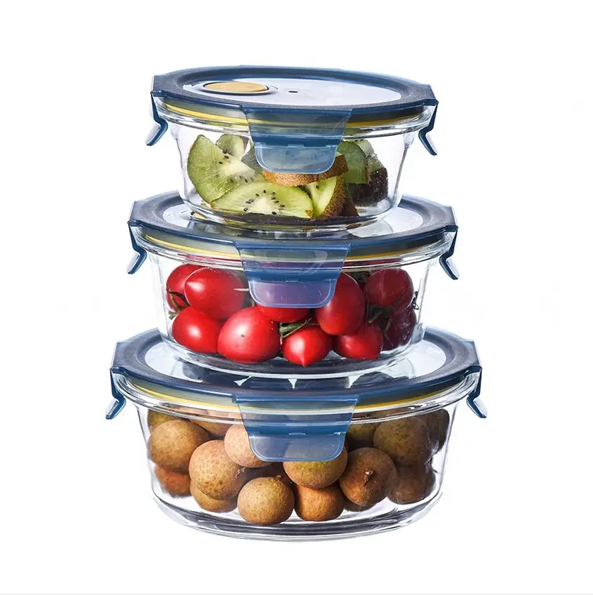 For Kitchen Glass Kitchen Containers with Lids High Borosilicate Glass by Crystal Houseware 6