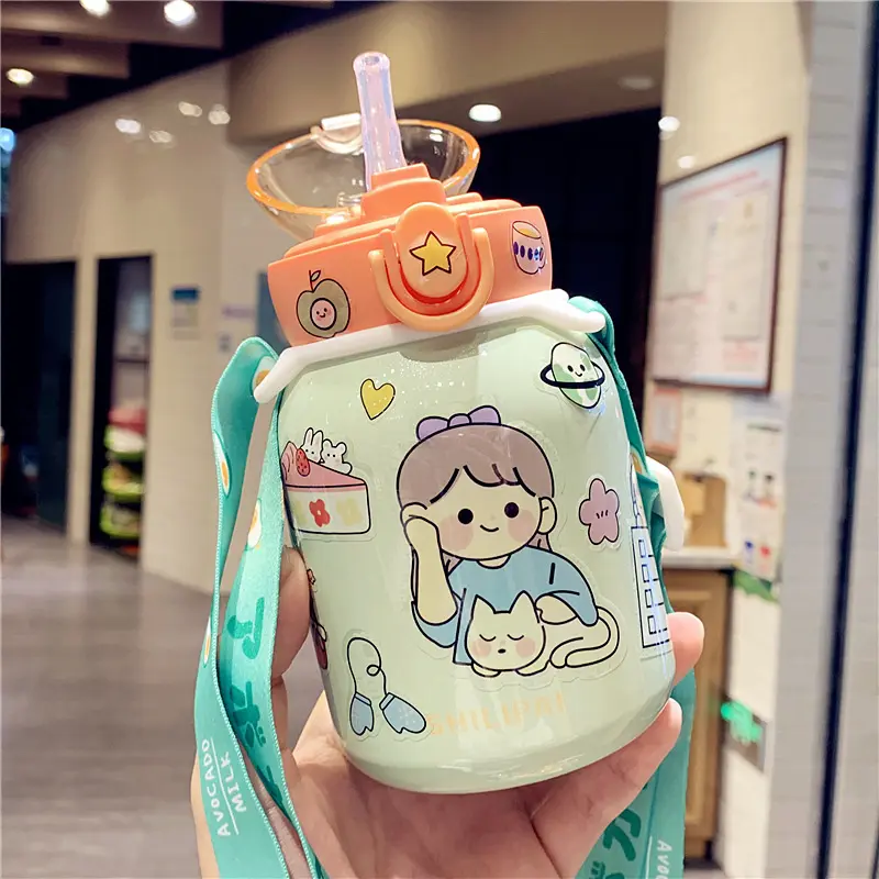 Water Bottle with Straw Directly Sale for Office KL-7524A/KL-7524B/KL-7524C 10