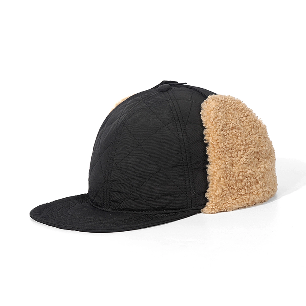 Chapeau de trappeur chaud en polaire Sherpa avec rabat d'oreille, casquette de camp en coton snapback 1