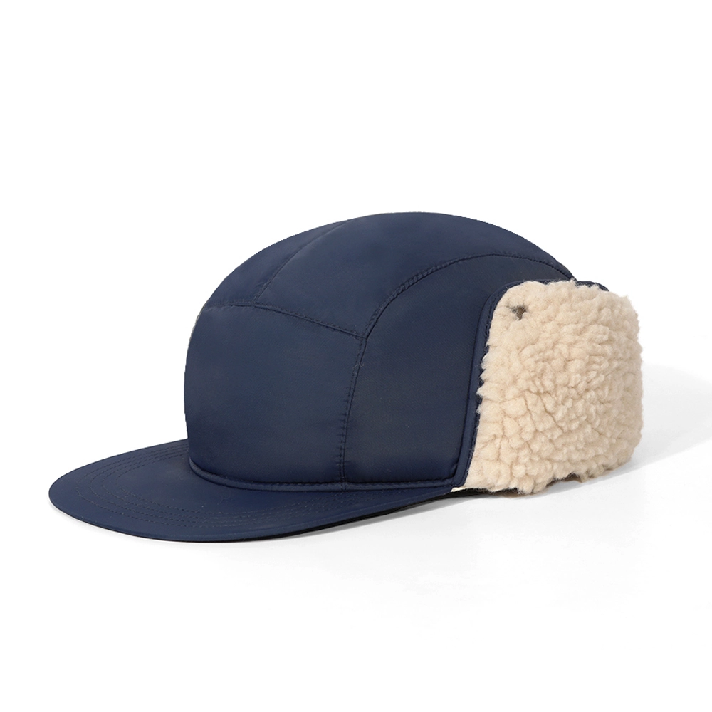 Daunen-Arbeitsmütze, weicher Fleece-Flor, Wintermütze, Ohrenklappe, 5-teilige Campingmütze 1