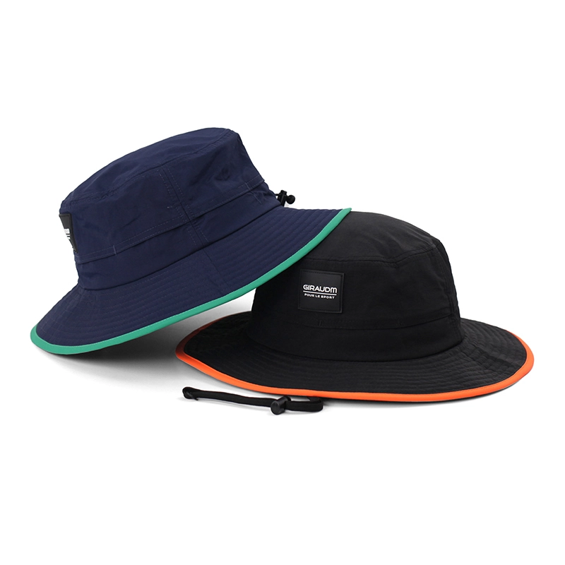 Cappello da pescatore da pesca con coulisse Floppy Bill in contrasto di colore 1