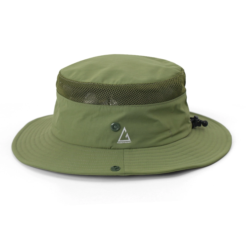 Sombrero de cubo para senderismo y pesca de secado rápido de nailon con ventilación de malla transpirable para exteriores 1