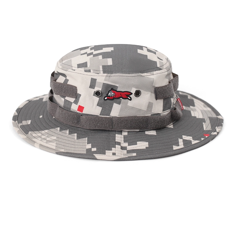 Sombrero Boonie de camuflaje para caza, sombrero de cubo de pesca con bordado Rip-Stop de algodón 1