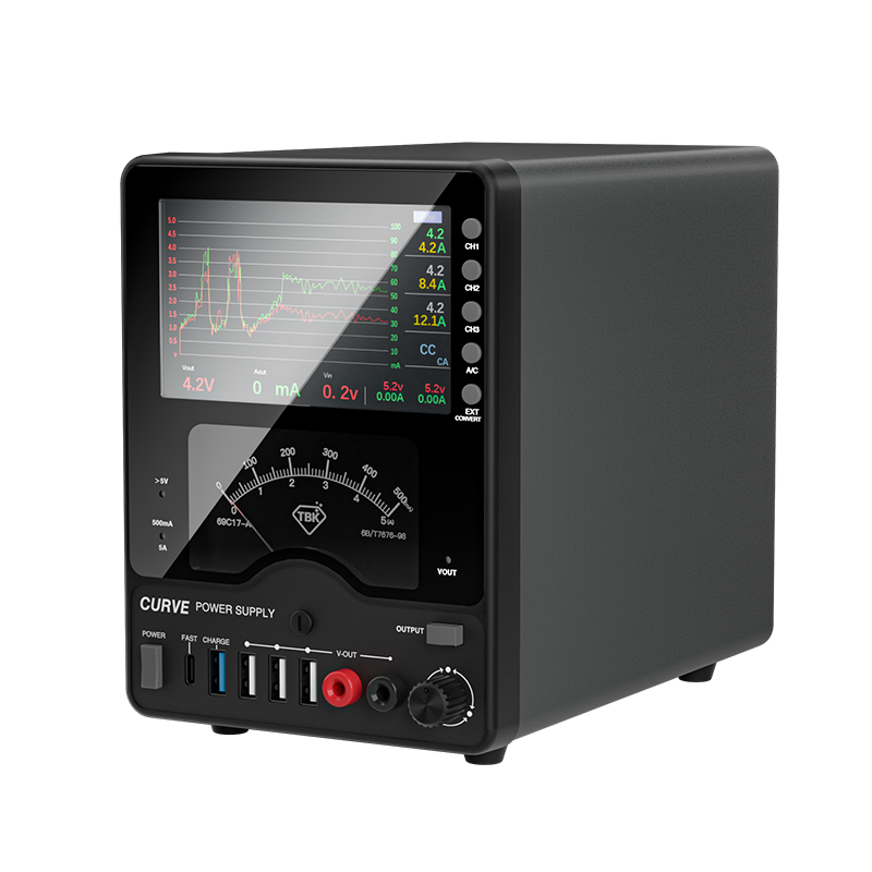 Fuente de alimentación de banco ajustable TBK 218, 30 V, 10 A, con pantalla LCD para visualización de forma de onda. 2