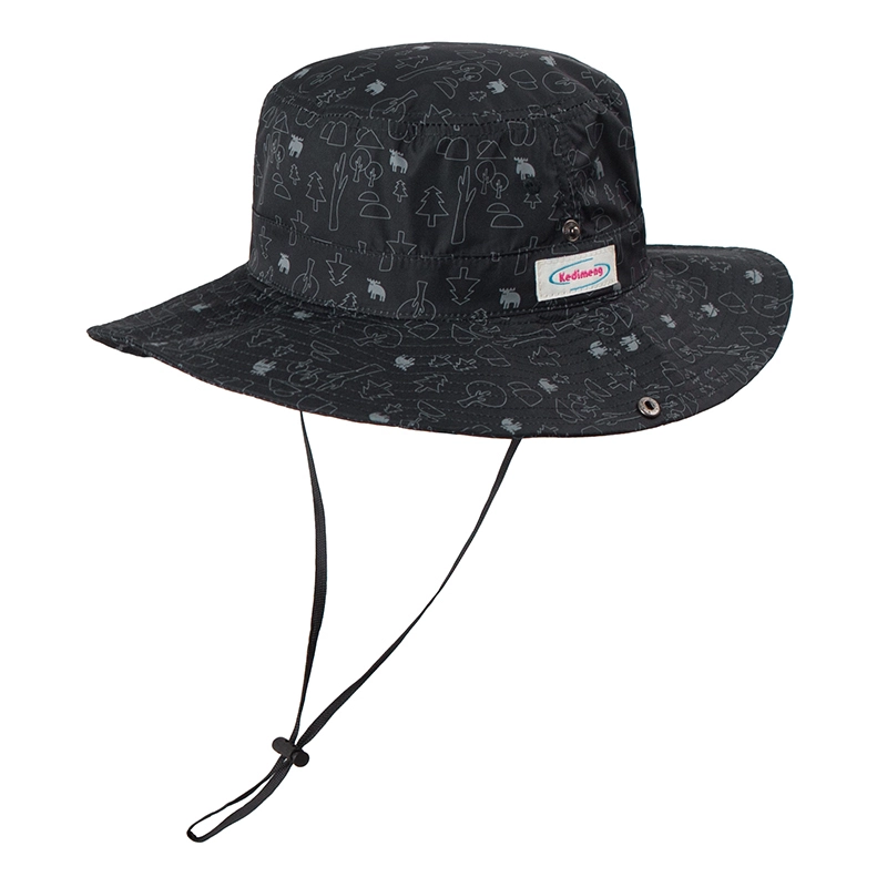Sombrero de cubo con estampado Boonie de escalada con protección UV ligero para exteriores 1