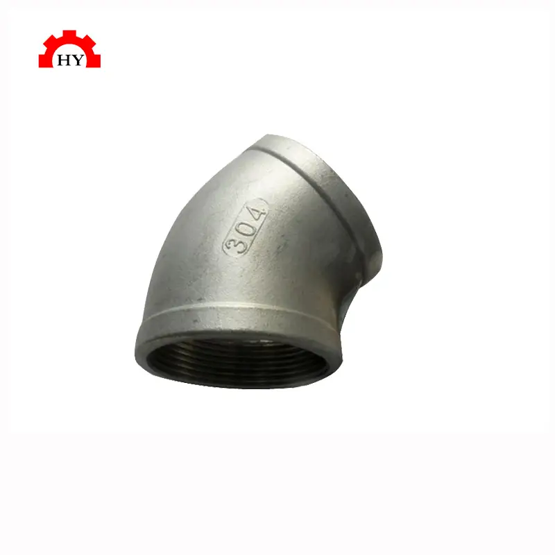 HY 150 libras de aço de carcaça SS 304 316 cotovelo de linha fêmea de 45 graus 1