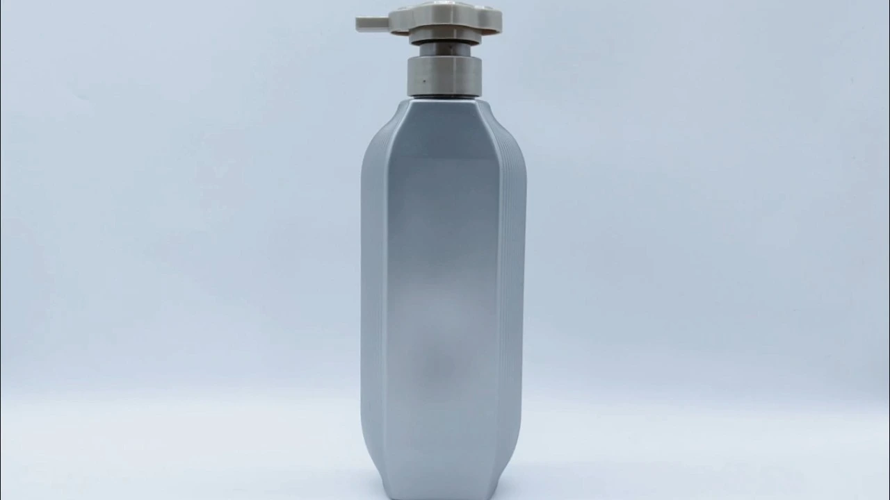 Glamorosa botella de loción corporal en PET plateado de 500 ml para el cuidado de la piel. 1