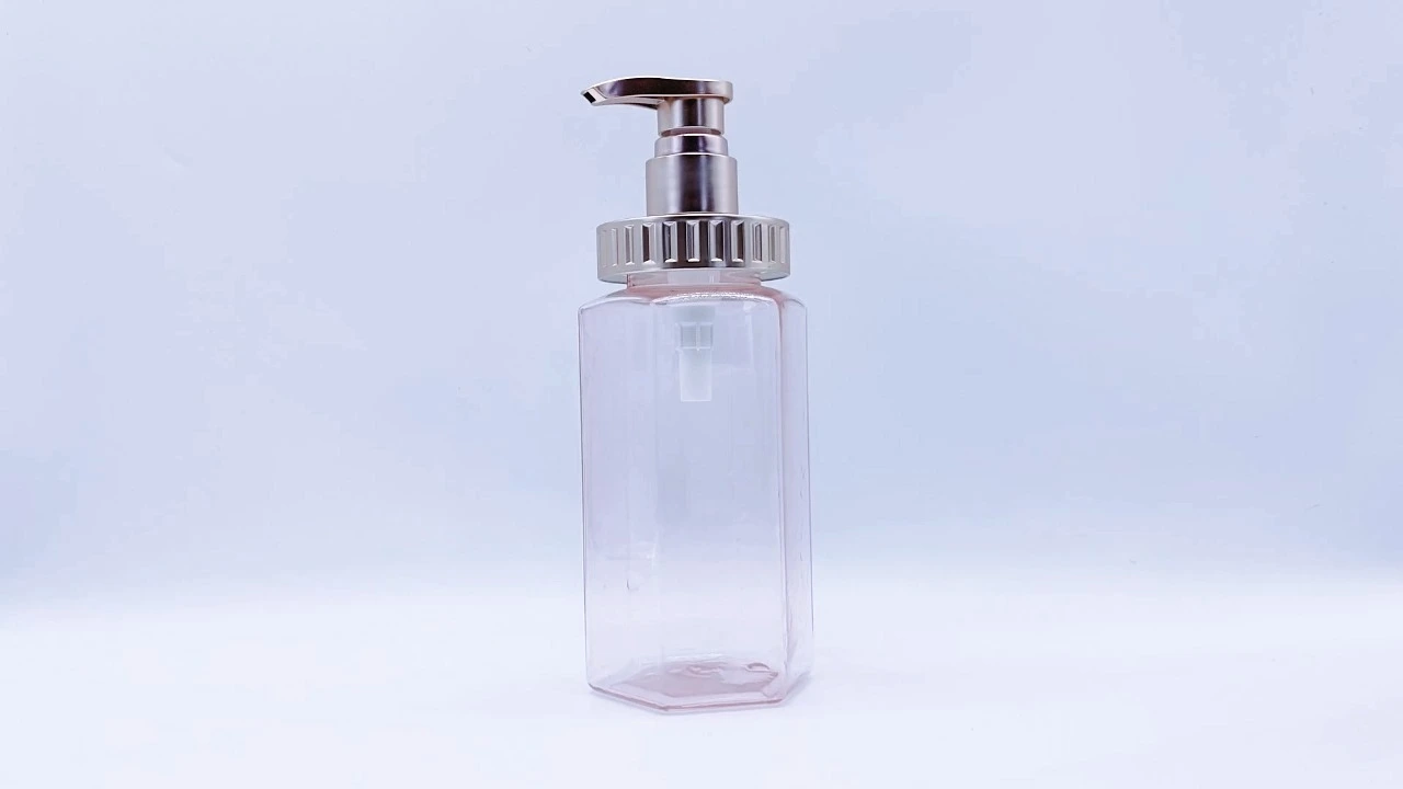 Glamorous 780ml pink transparent PET skin care packaging body Lotion bottle 1
