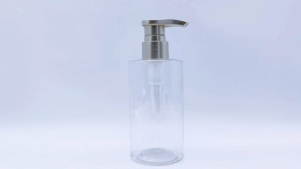 Glamorous 300ml colorless transparent PET skin care packaging body Lotion bottle 1