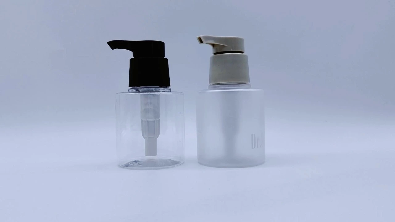 Glamorous 150ml frosted colorless transparent PET travel skin care packaging body Lotion bottle 1