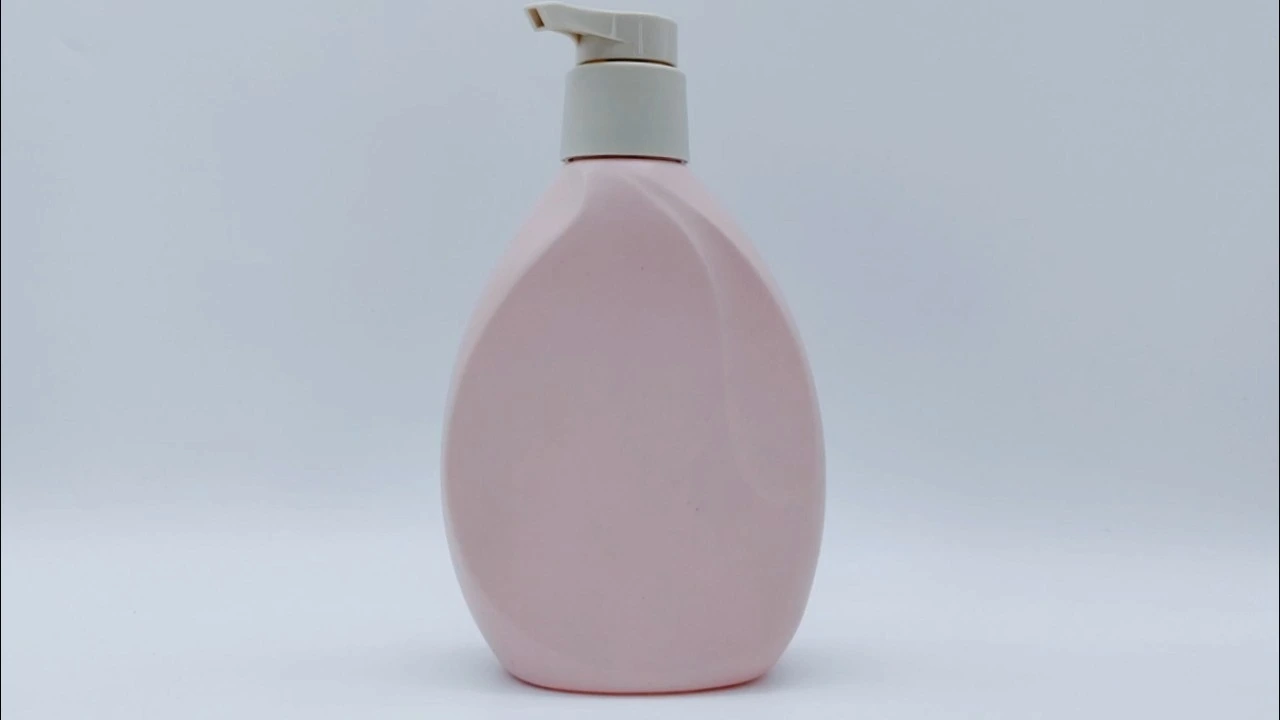 Glamorous 530ml pink PE skin care packaging body Lotion bottle 1