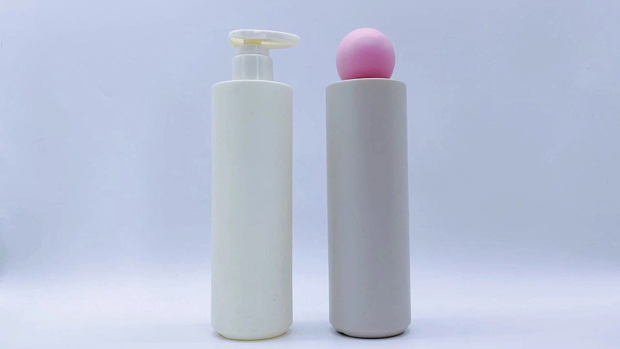 Glamorous 430ml cream/tan matte PE skin care packaging body Lotion bottle 1