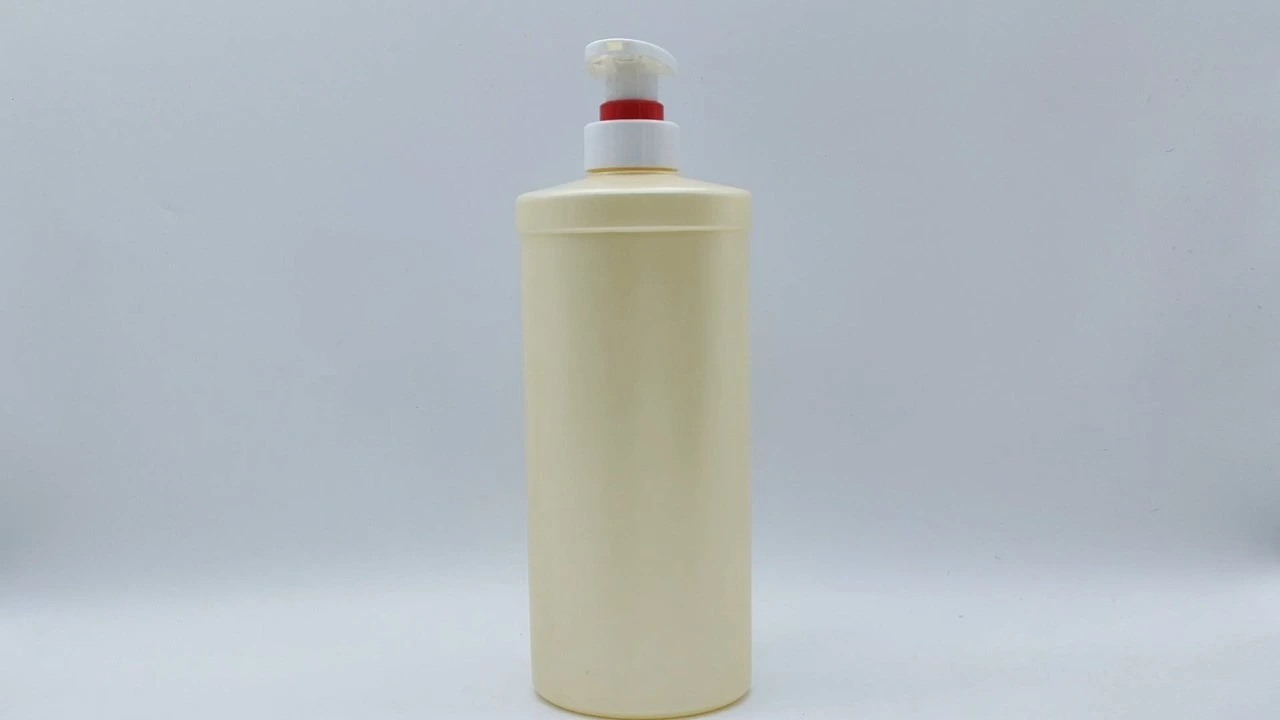 Glamorous 800ml pearlescent peach PE skin care packaging body Lotion bottle 1