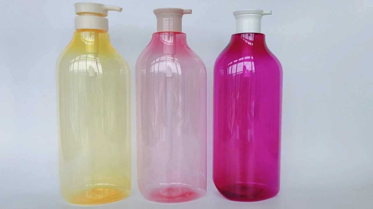 Glamorous 1150ml yellow/pink/purple transparent PET skin care packaging body Lotion bottle 1