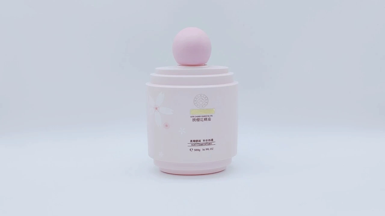 Glamorous 500ml pink PE skin care packaging body Lotion bottle 1