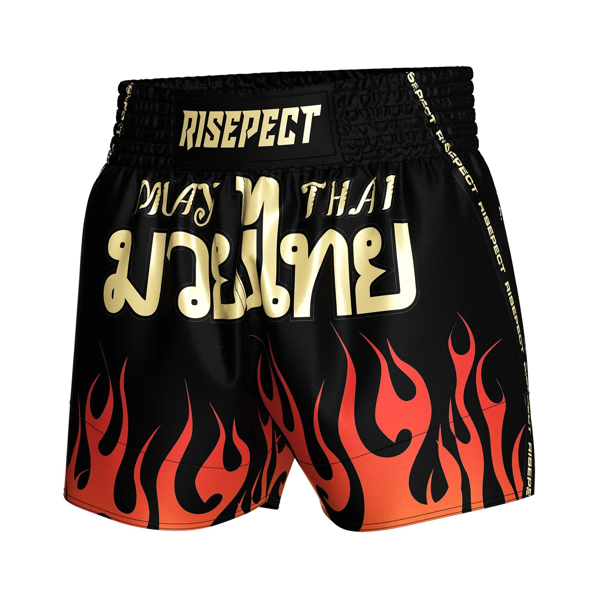 Rise Fire High-Waisted Muay Thai Shorts MMA Boxing Kickboxing Training 1