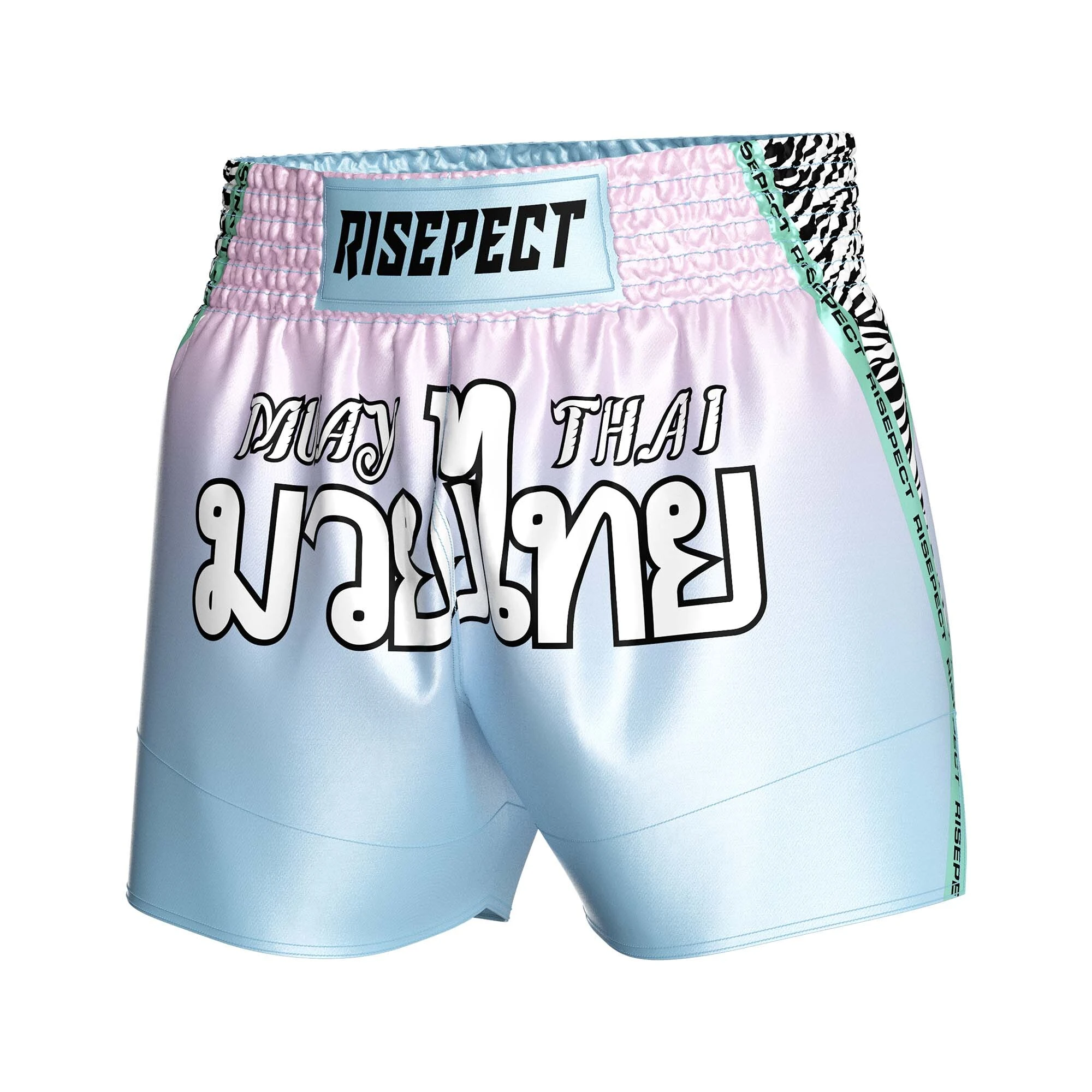 Rise High-Waisted Bright Muay Thai Shorts MMA Boxing Kickboxing Training 1
