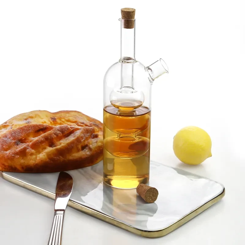 Glasmateriaal 2 in 1 olijfolie- en azijnflesdispenser Cruet-set glaswerk 1