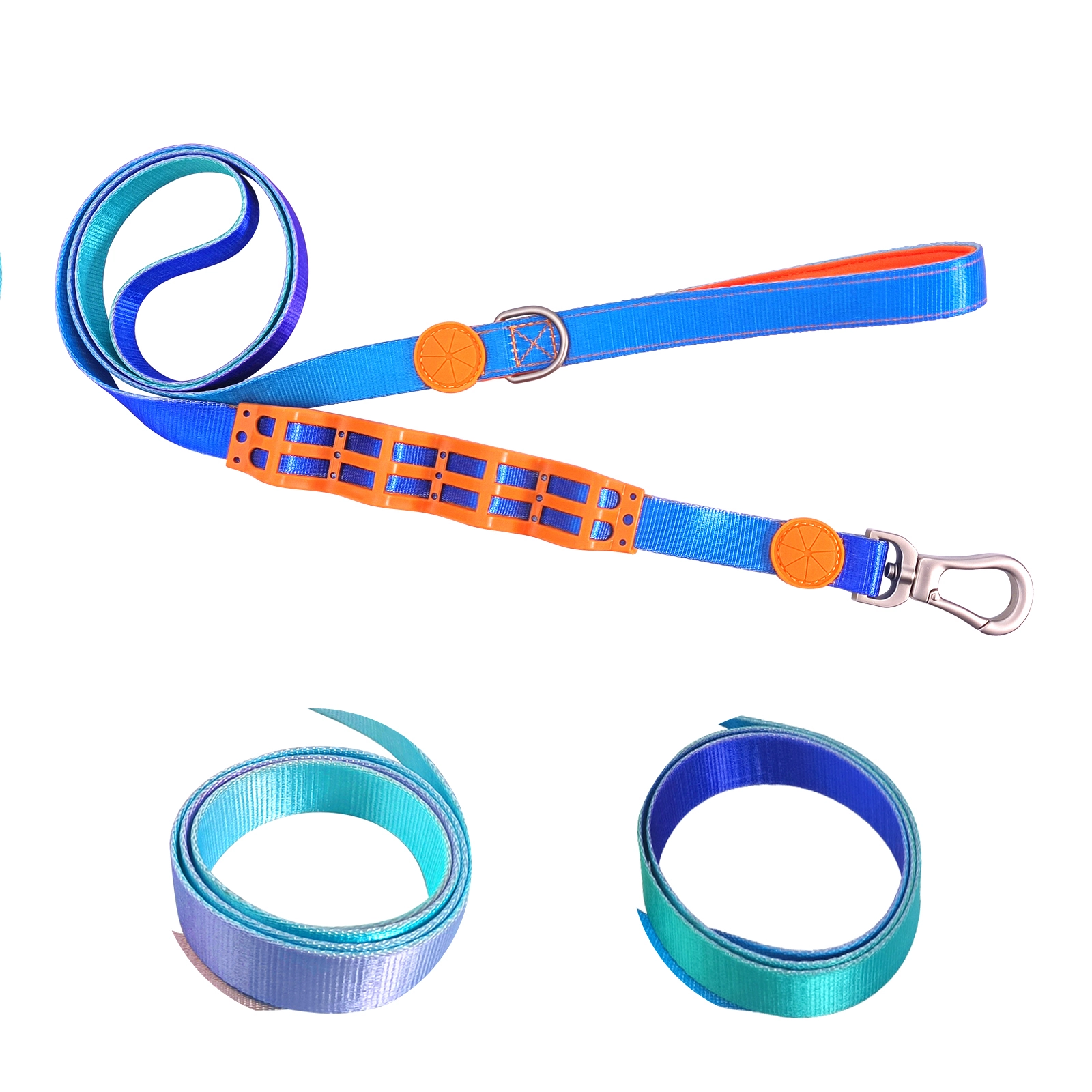 Laisse élastique pour chien en nylon durable TPR, motif imprimé de luxe personnalisé, PSP-204 1