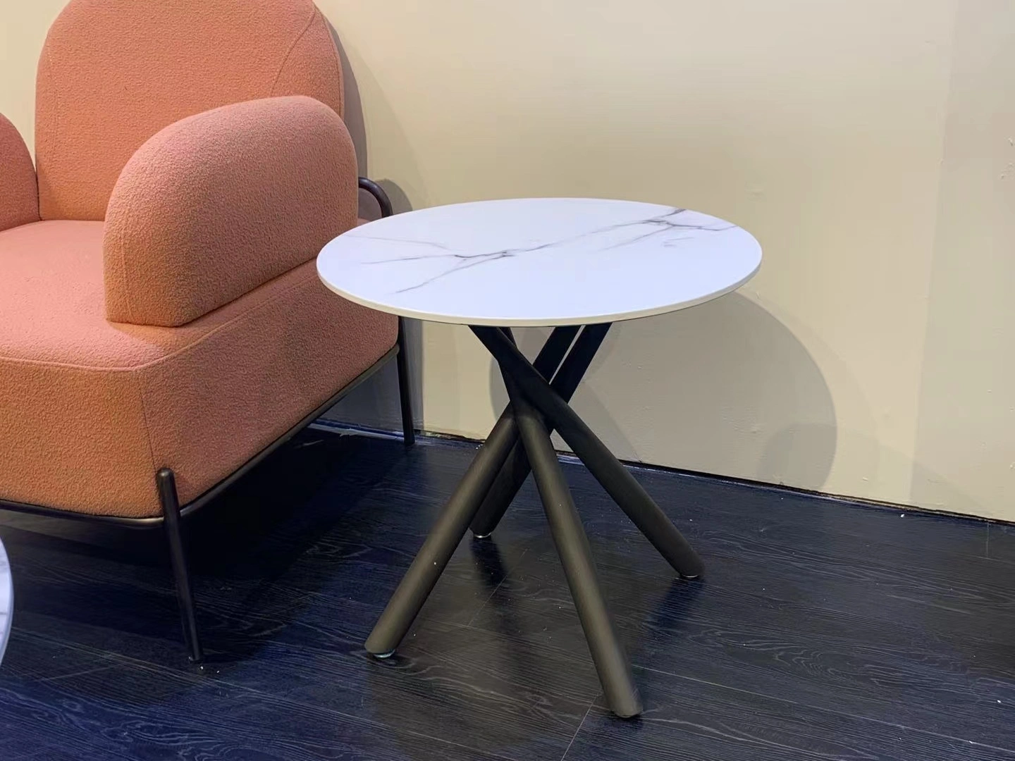 Comfort Home-mesa de salón de centro de vidrio impresa en 3d, moderna, nórdica, redonda, de lujo, muebles para sala de estar 1