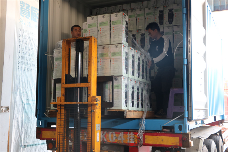 Today, two cabinets of garbage disposers were loaded to Russia. 2