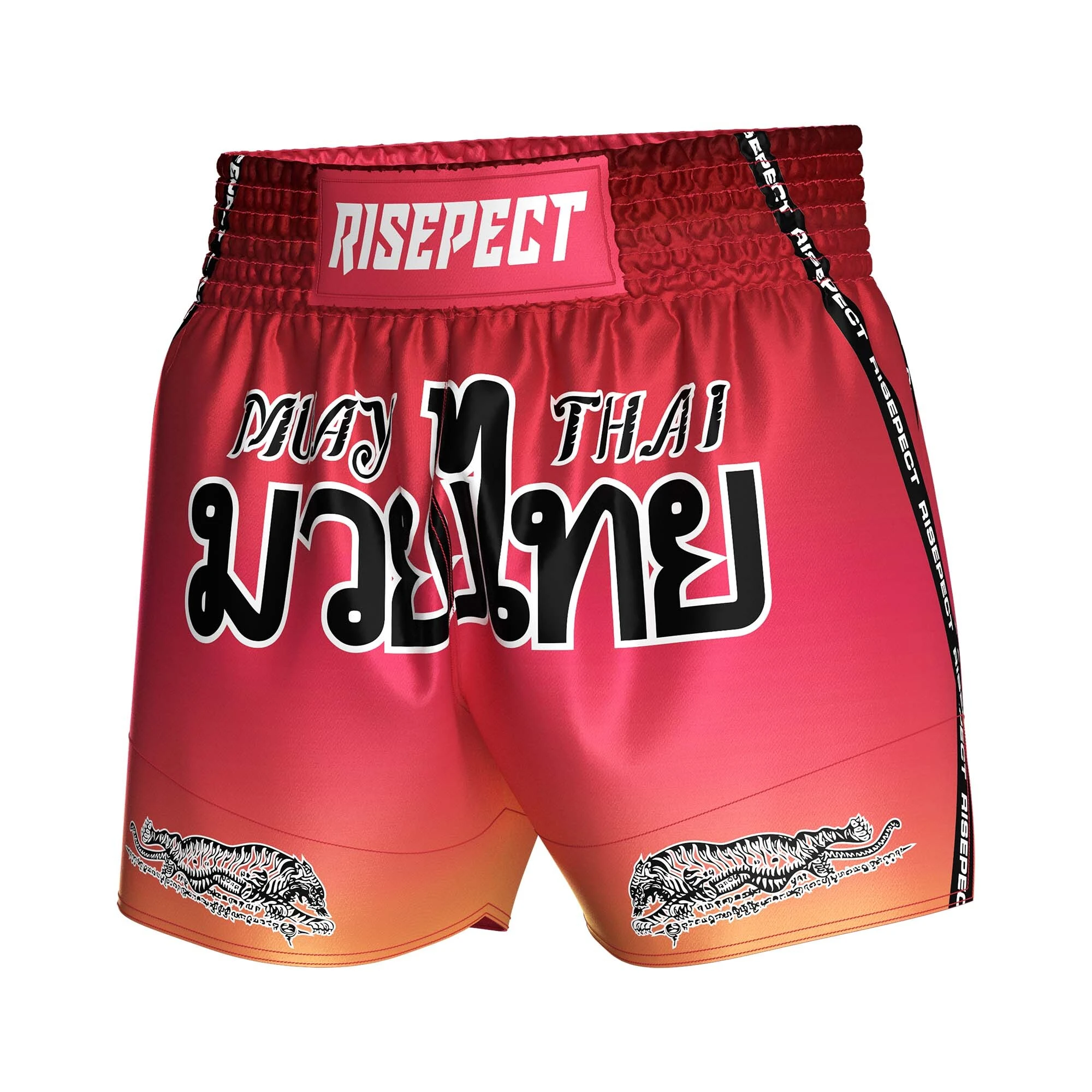 Rise Muay Thai Shorts Black-red-yellow Gradient MMA 1