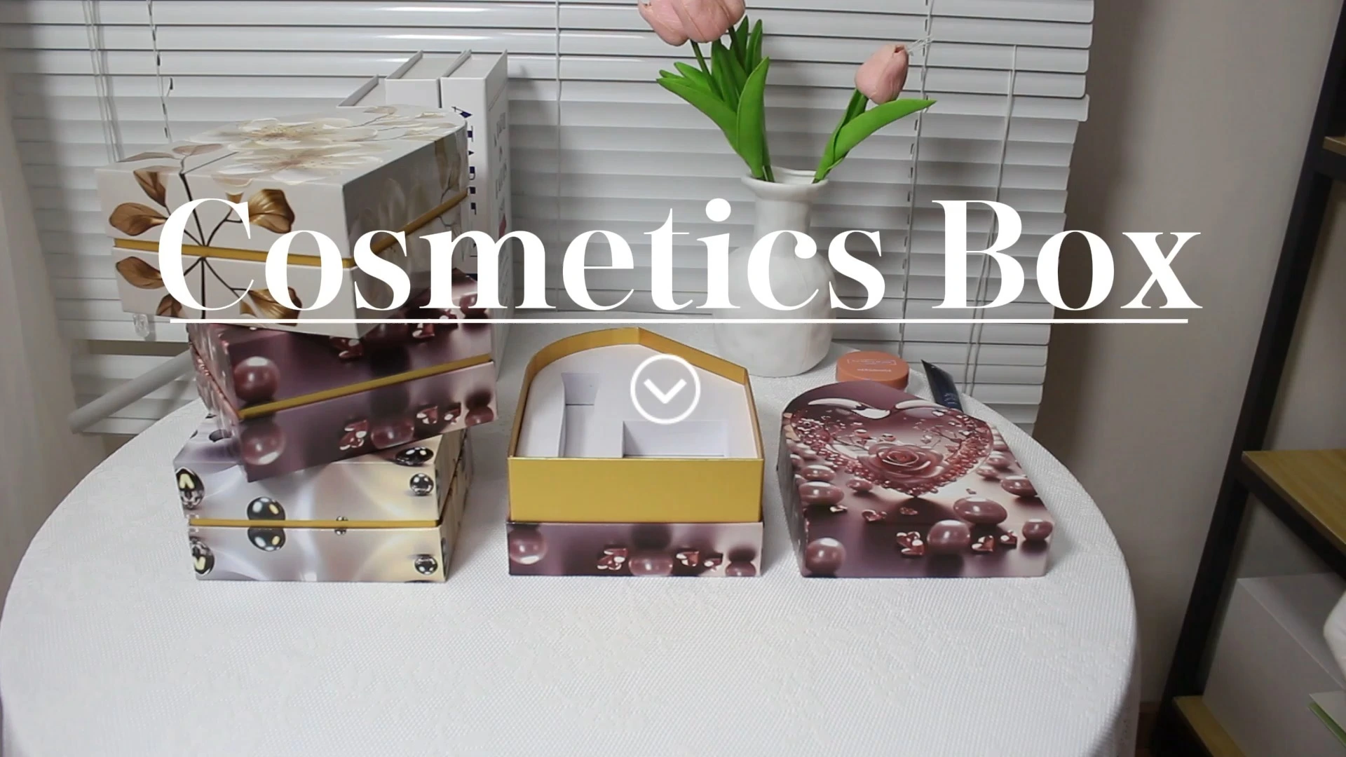 Kosmetische Box mit abnehmbarem Deckel und Halsbox mit EVA-Samteinsatz 1