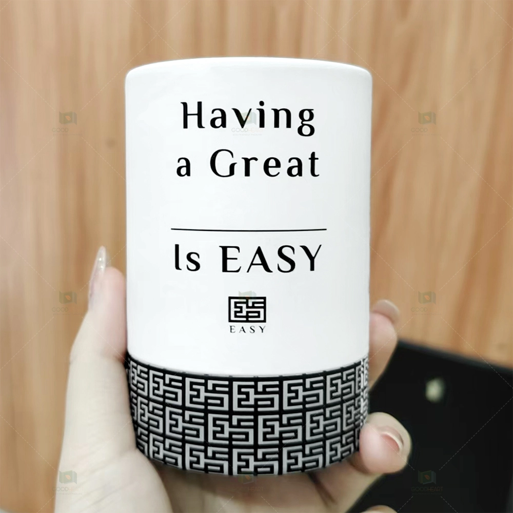 OEM Custom Printing Luxury Recyclable Round Kraft Cardboard Paper Cylinder Gift Packaging Paper Tube Box For Candle Jar 1
