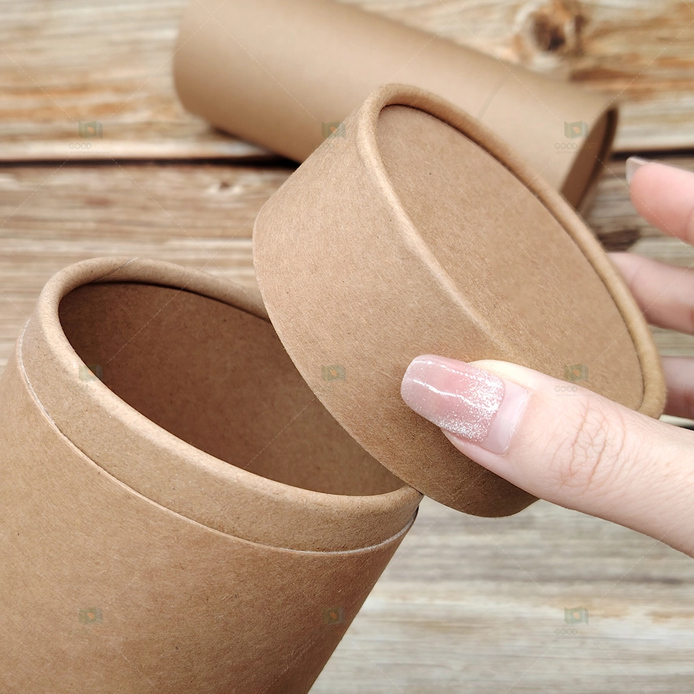 O pacote de presente de Kraft do tubo de papel redondo luxuoso feito sob encomenda do OEM encaixota o tubo de papel de empacotamento do produto comestível 1