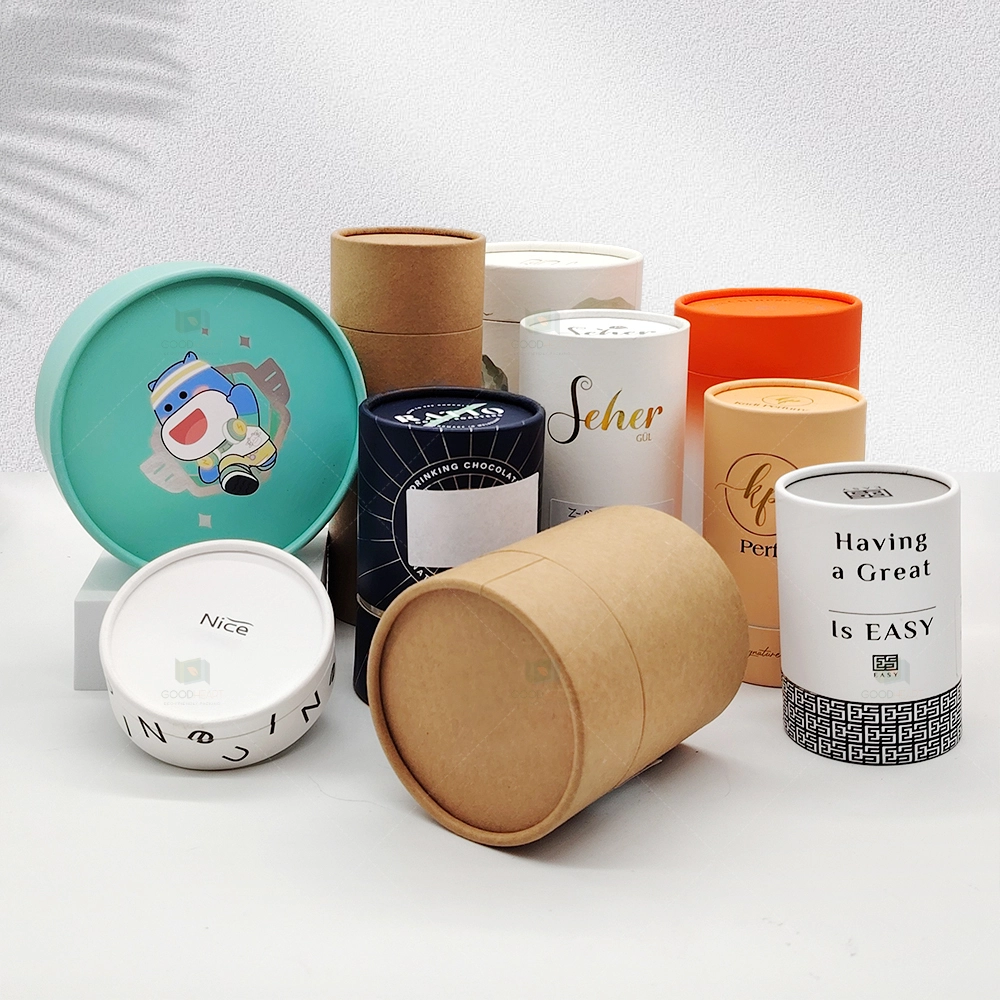 OEM ODM Custom Eco-friendly Paper Tube Craft Cosmetics Gift Packaging Food Snacks Packaging Luxury Cardboard Kraft Paper Tube 1