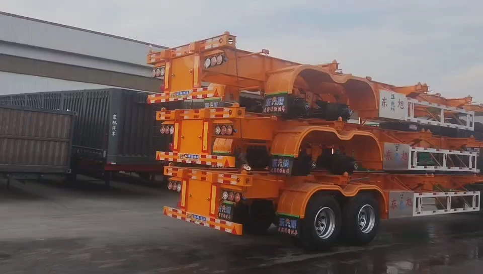 Dongxu 2-axle and 3-axle container skeleton transport trailer 1