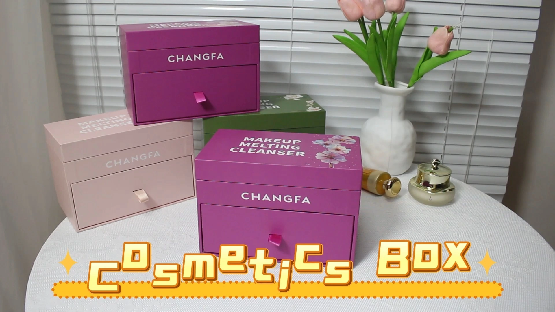 Kosmetikset Schubladen-Clamshell-Box mit EVA-Samteinsatz 1