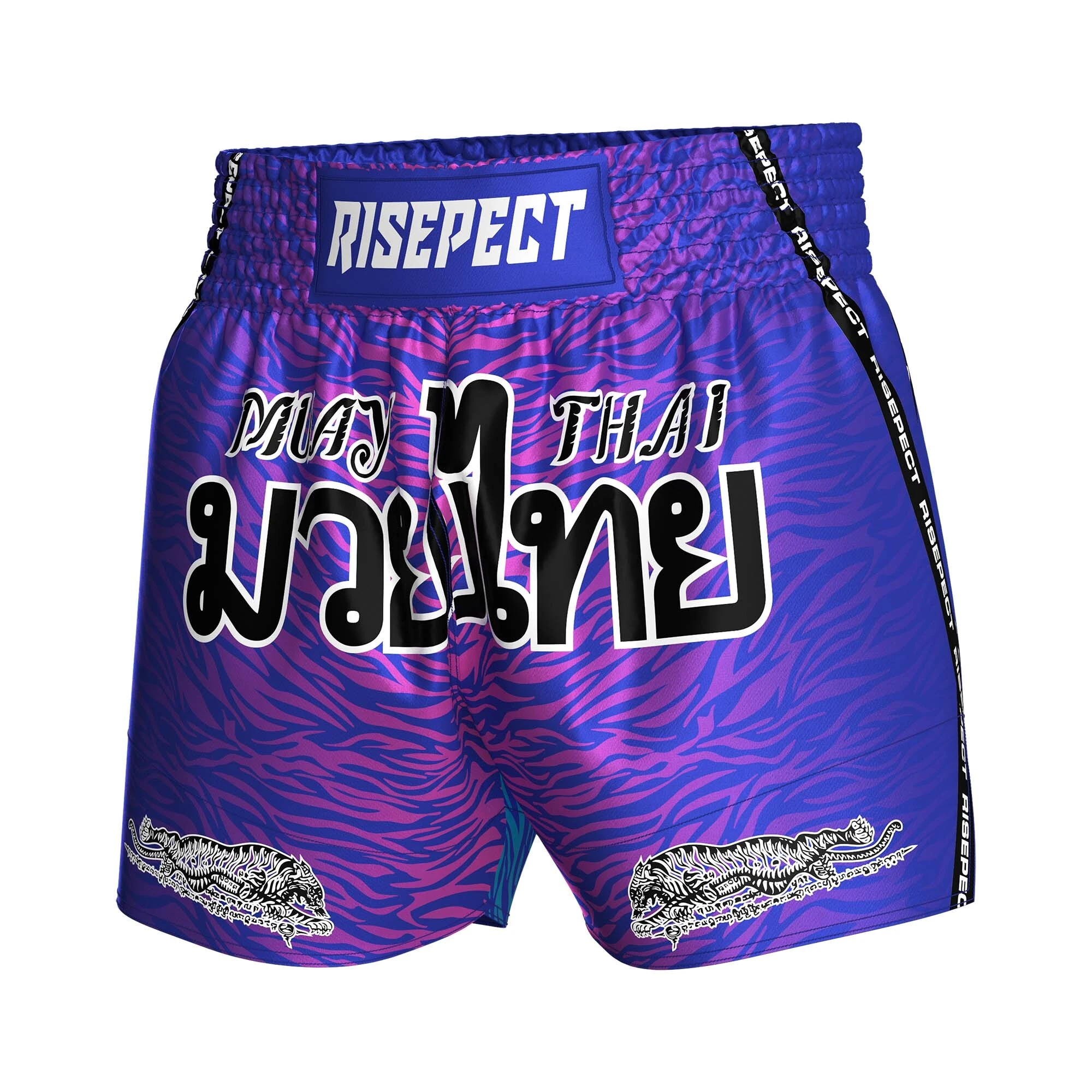 Rise Tiger Stripes Muay Thai Boxing Shorts Bright Gradient MMA 1
