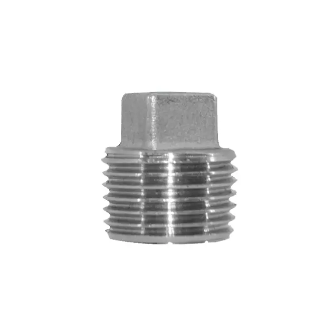 HY SS304 SS316 150 libras de plugue de tubo principal quadrado de aço inoxidável 1