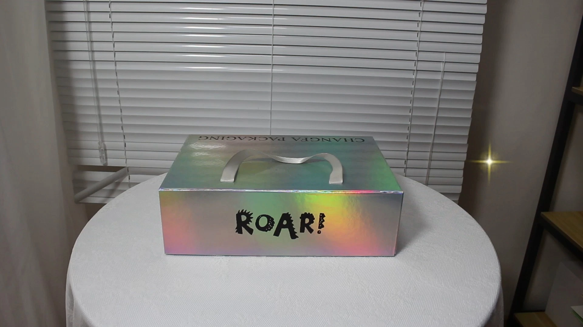 Geschenk-Laser-faltbare Hartkarton-Verpackungsbox mit Band 1
