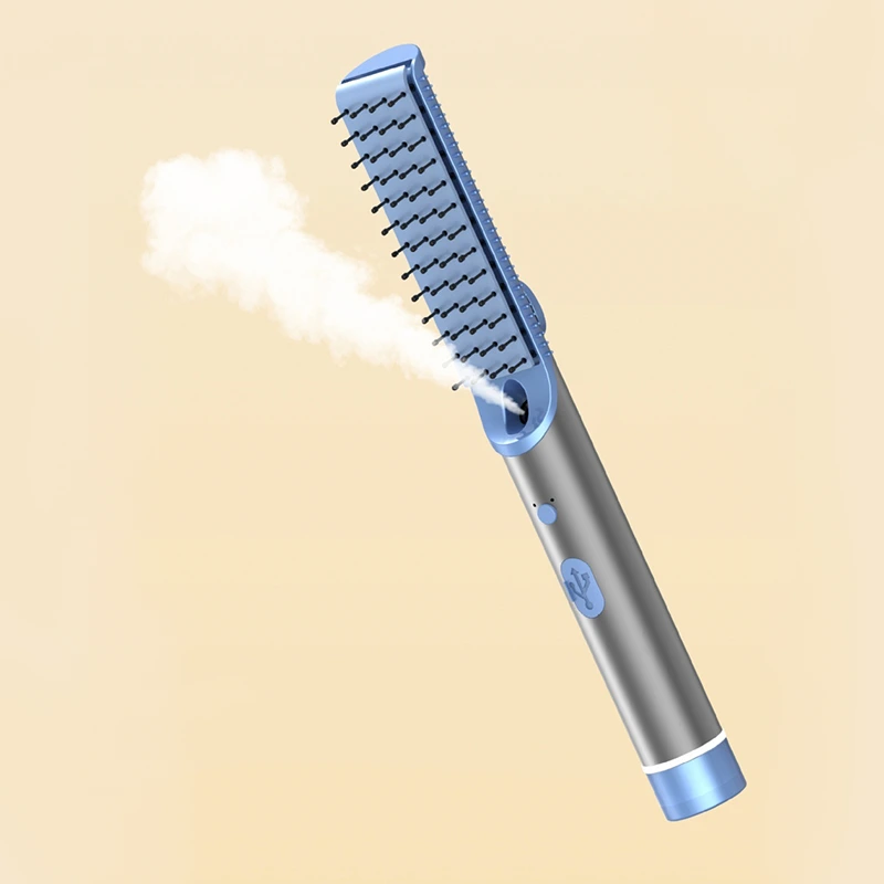 wholesale Cat Steam Brush Rechargeable Self-Cleaning Steam Grooming Brush steam brush for cats and Dogs Cleaning-blue 1